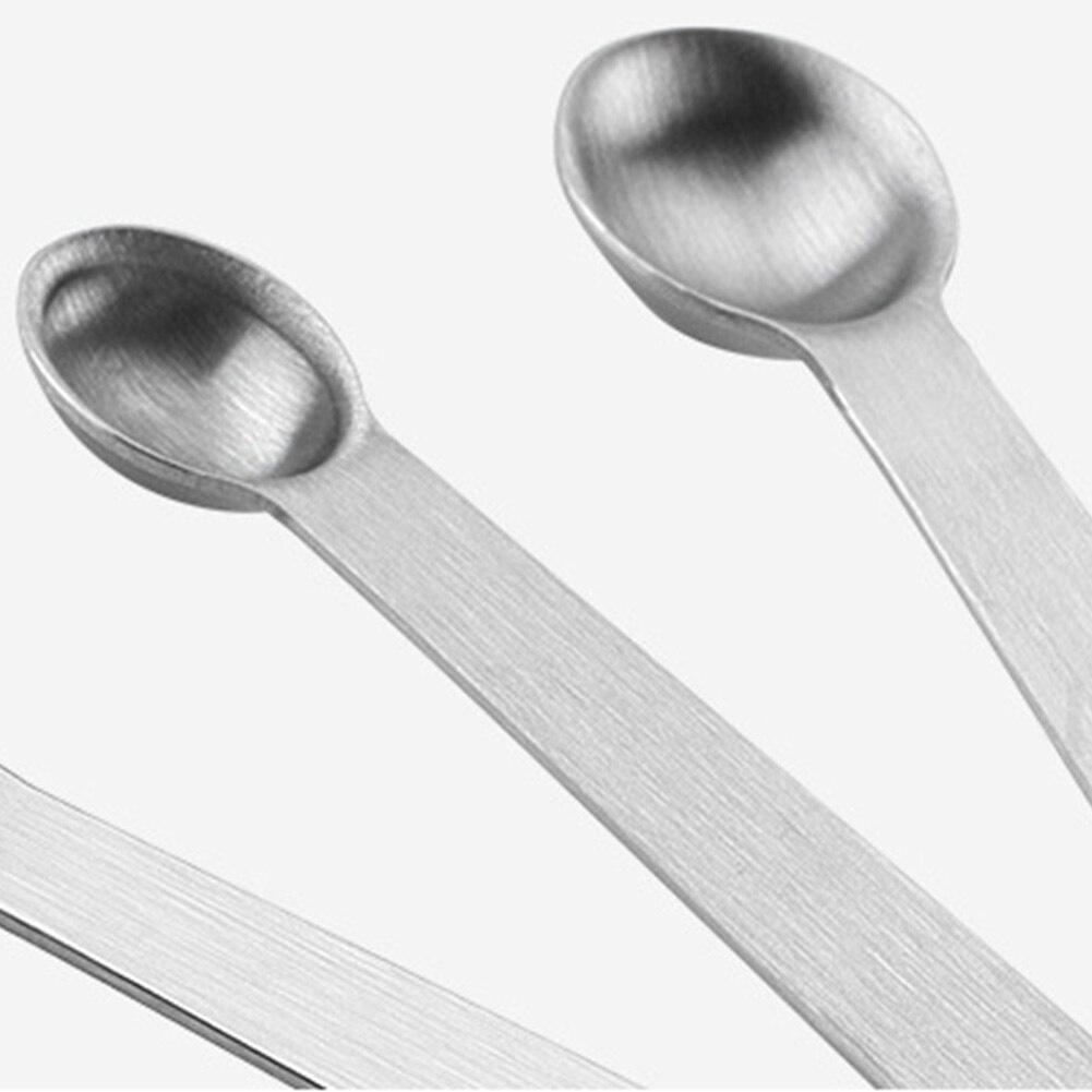 GSSi Houseen Sendok Takar Teh Cup Stainless Steel Measuring Spoon 5 Pcs - S301 - Silver Or-i