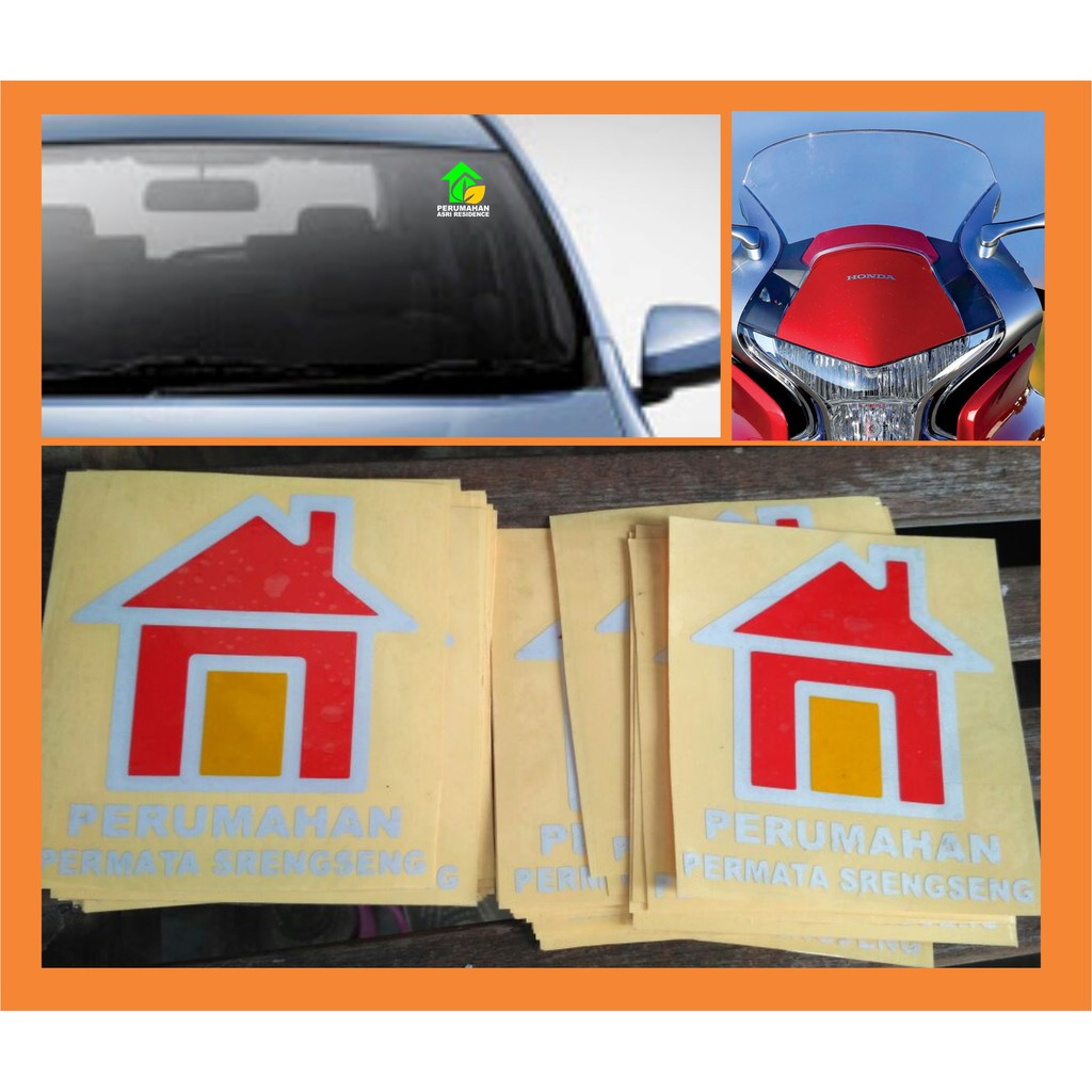 Stiker Cutting Sticker Mobil Motor Tanda Penghuni Perumahan 3