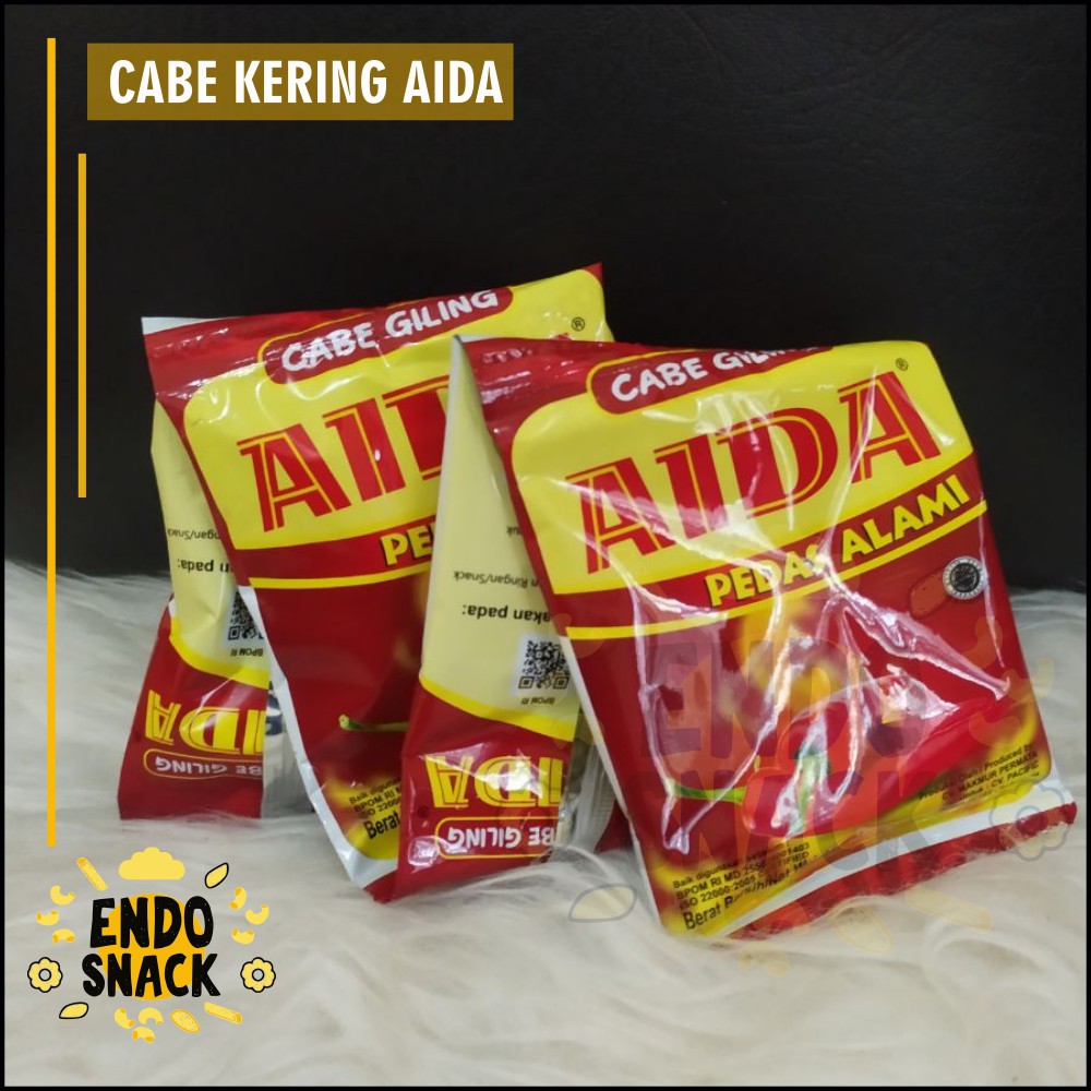 25gr Cabe Kering AIDA Cabai Giling dijamin Pedass Bumbu Pelengkap Baso Aci, Seblak, Cimol