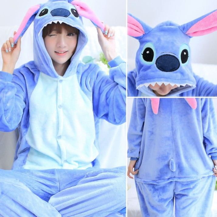 ONESIE KOSTUM KIGURUMI BAJU PIYAMA STITCH DEWASA