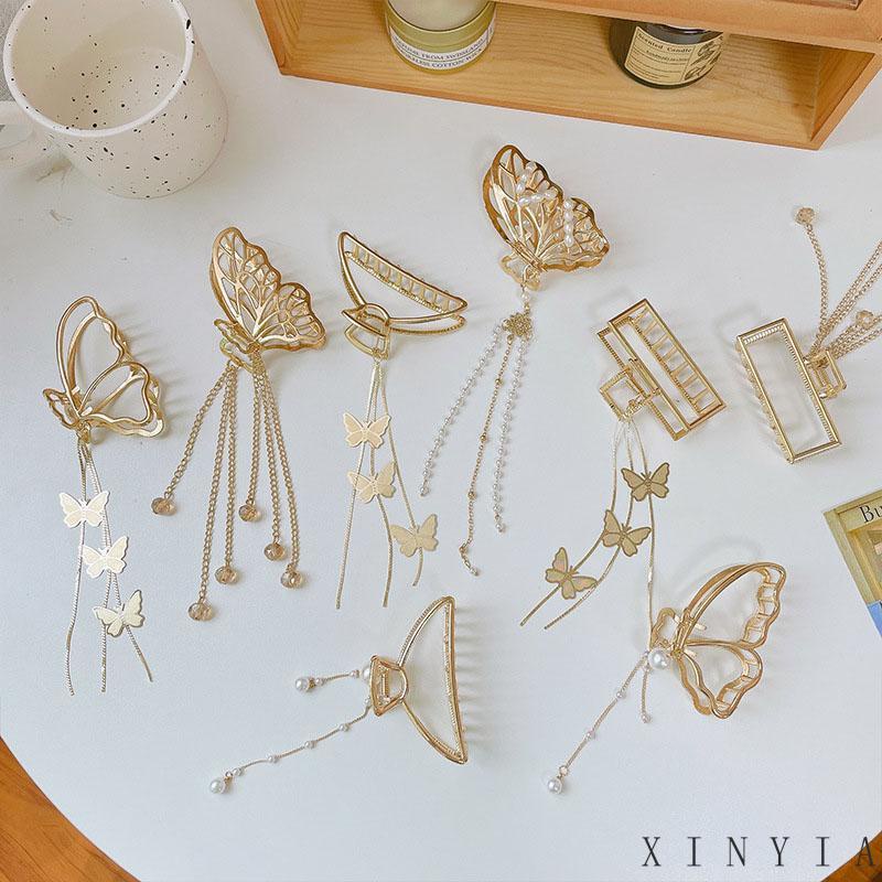 【COD】Jepit Rambut Butterfly Bentuk Hair Clips Kupu-Kupu Bahan Metal Ukuran Besar Korea Hair Pins Accessories