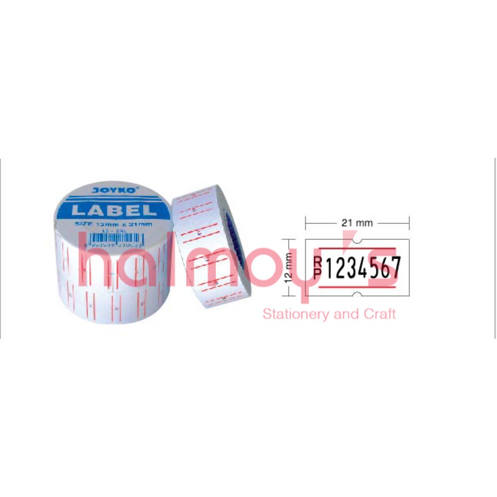 

KERTAS LABEL HARGA JOYKO 1 BARIS LB - 2 RL ( 1 PACK = 10 PCS )