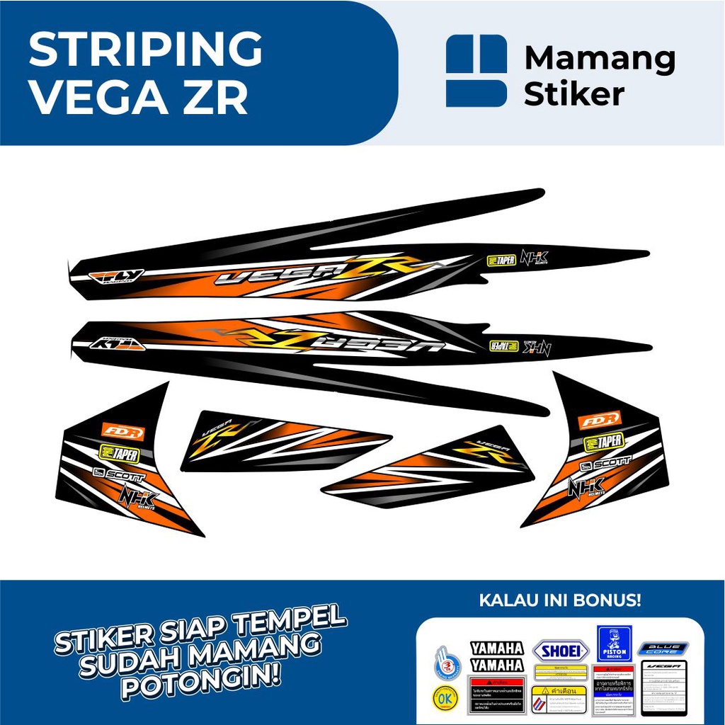 STRIPING VEGA ZR LIST VARIASI 3/STIKER VEGA ZR SIMPEL LIS ROADRACE RC/STICKER VEGA ZR THAILAND THAIL
