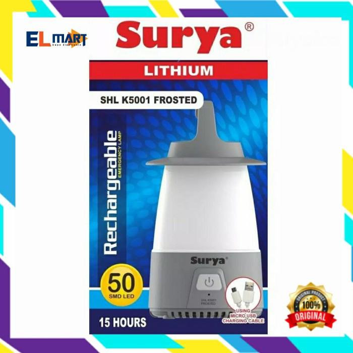Lampu Emergency Led Surya Shl K5001- K 5001 Frosted Unik Gantung Usb