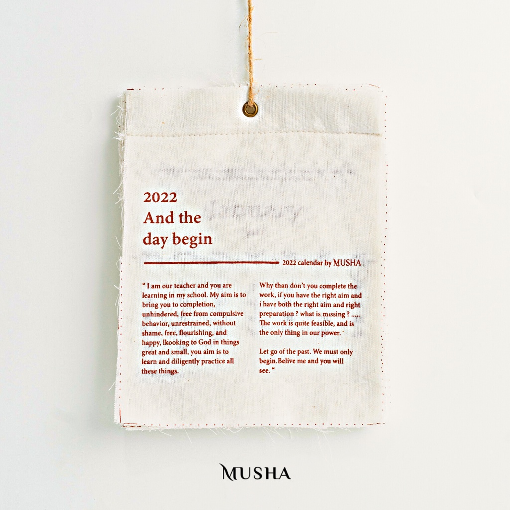 Musha Fabric Calendar | Kalender Dinding / Kalender Kain