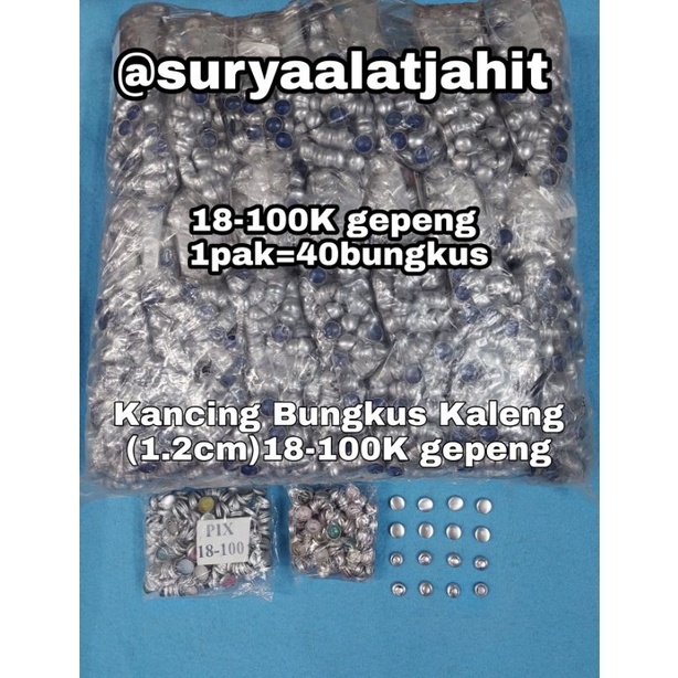 Kancing Kaleng 18x100B/1.2cm Gepeng =rp.14.000/1bks