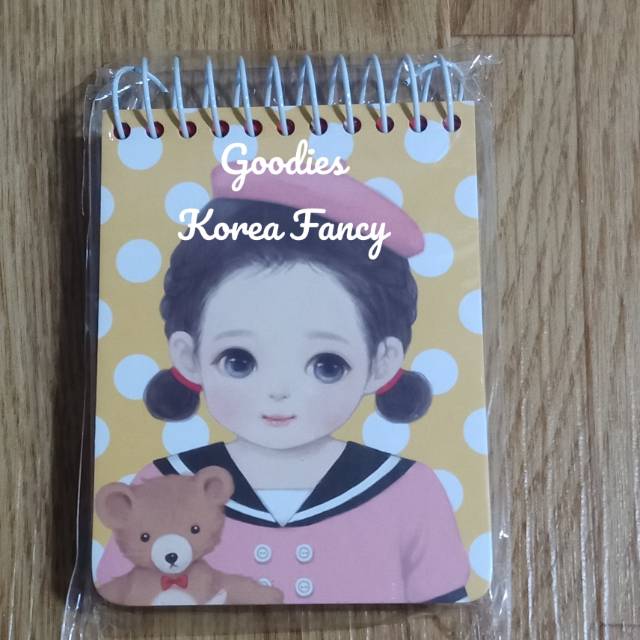 

Buku Tulis Spiral NoteBook Mini Upper Ring La Maison De Poupee Ori Korea Ready Stock