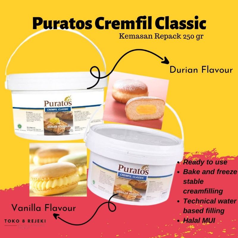 

Puratos Cremfil Classic/Filling/Selai 250gr