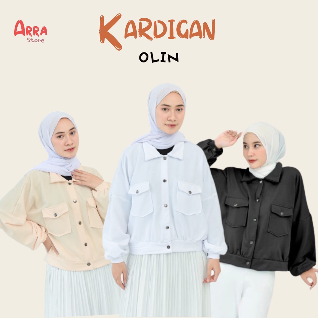 Jaket Wanita Olin Button Fleece Lembut Tebal