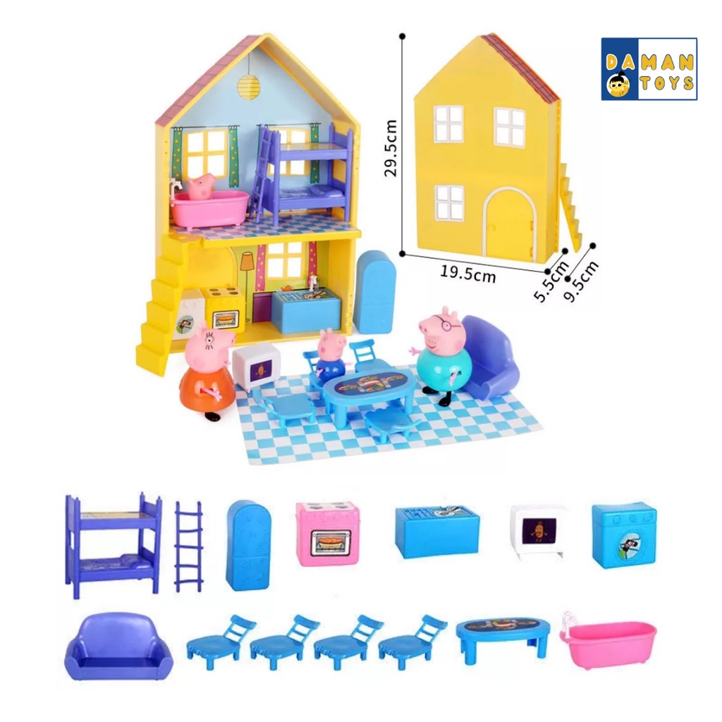 Mainan Rumah Rumahan Peppa Pig Piggy's Home Hadiah Kado Anak Perempuan