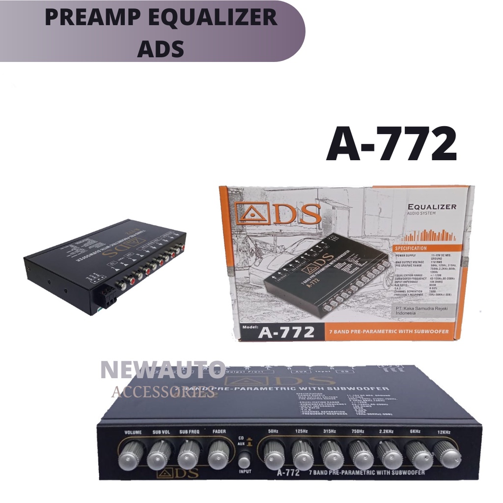 EQUALIZER Parametrik ADS A-772 Equalizer Audio System EQUALIZER ADS