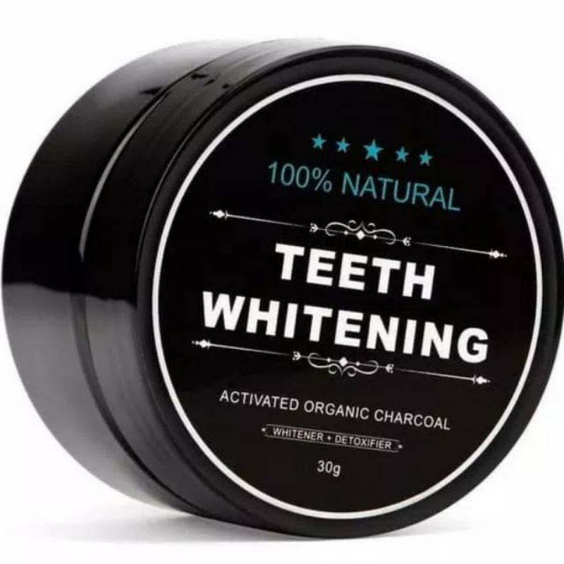 Charcoal activated teeth whitening