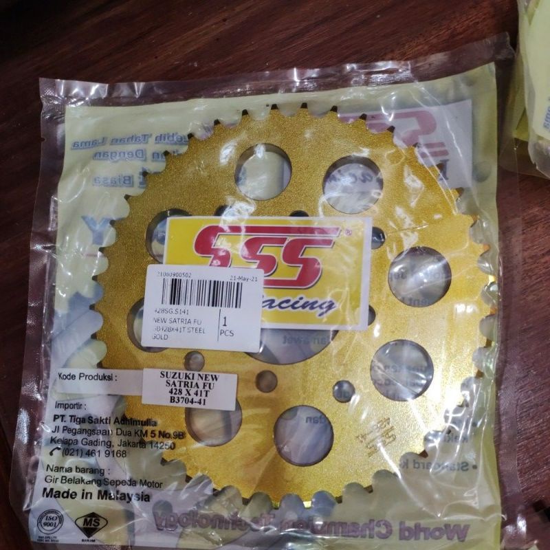 gear belakang sss RK  gold Black 415 428 39 - 45 untuk smash shogun satria fu satria 2 tak kaze
