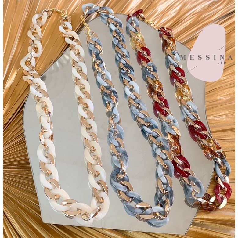 round gold rantai masker mask chain kalung masker korea rantai masker acrylic