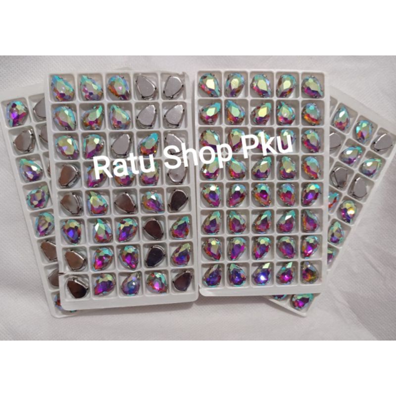 Diamond Cangkang Permata Tetes Kaca 10x14 Grade A