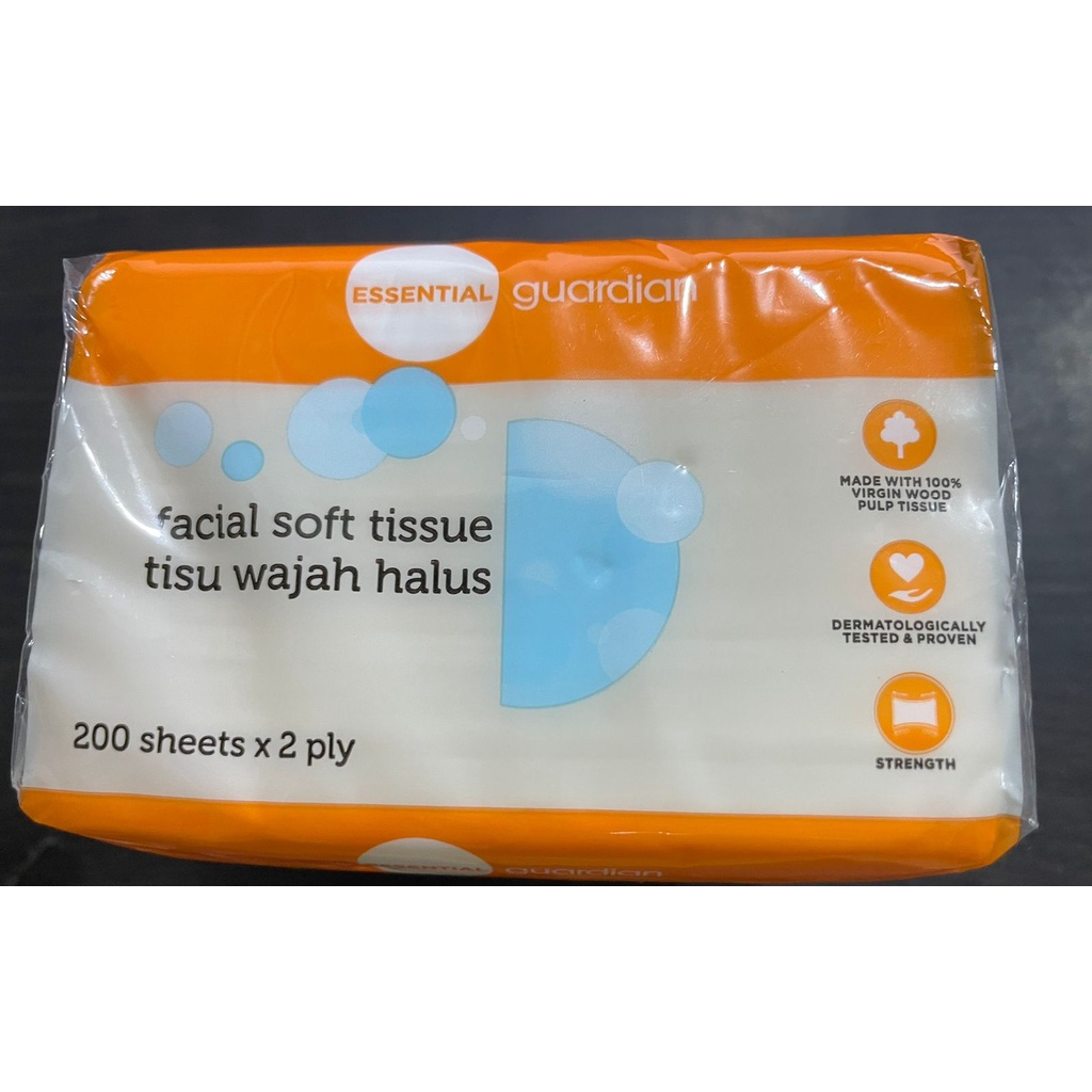 GUARDIAN FACIAL TISSUE 200 SHEETS X 2 PLY (KOTAK PUTIH) / TISSUE WAJAH-1