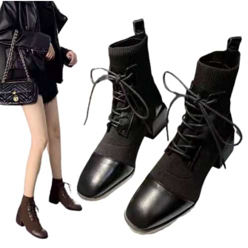 Diskon (ATM) SEPATU HEELS BOOTS ALA KOREA WANITA BERTALI BOOT IMPORT B17 Terkini Termuurah 2026