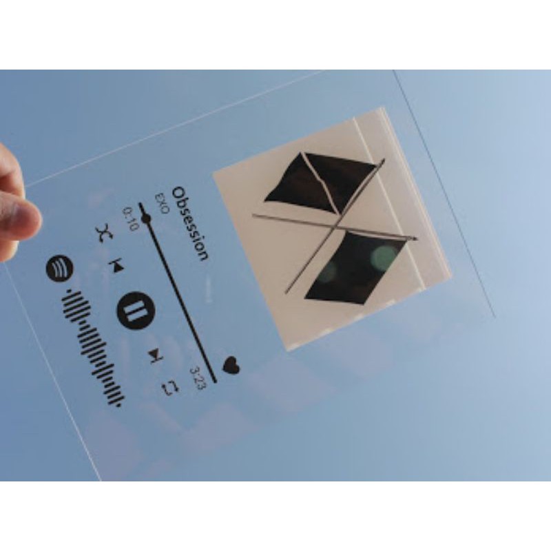 

Acrylic Spotify Kpop song playlist A5 ( 15x21 cm )