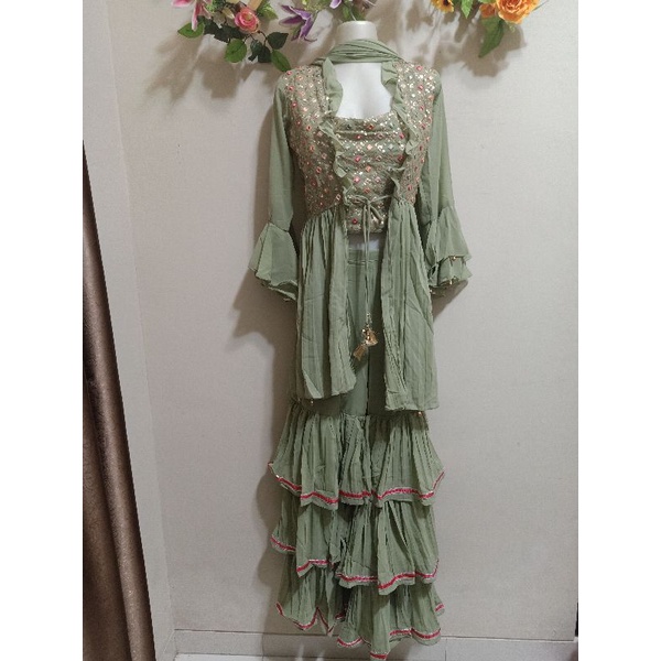 kurti zaraa set. baju India Muslim. baju India kurti. setelan kurti