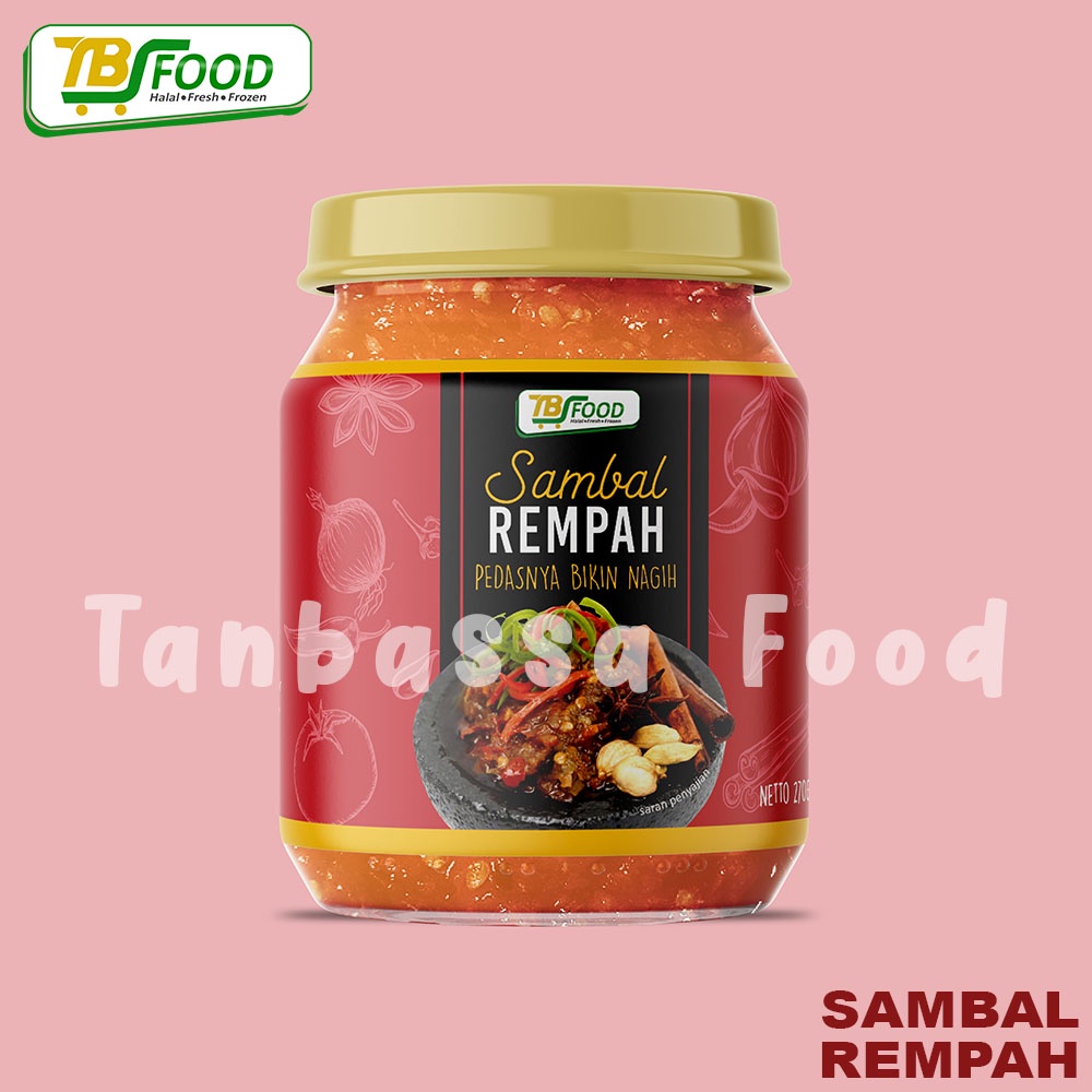 Sambel Rempah / Sambal Rempah Goreng TBS Food 270gr / Cumi Baby Asin, Udang, Ikan Asap, Teri, Bawang, Pete Petai, Hejo Ijo/Uleg Murah Pedas Enak Cakalang Matah Tuna Geprek Roa Bajak Terasi Ebi Jengkol Rawit Lombok Kecombrang Mr Crispy Eat Bu Djui Rudy