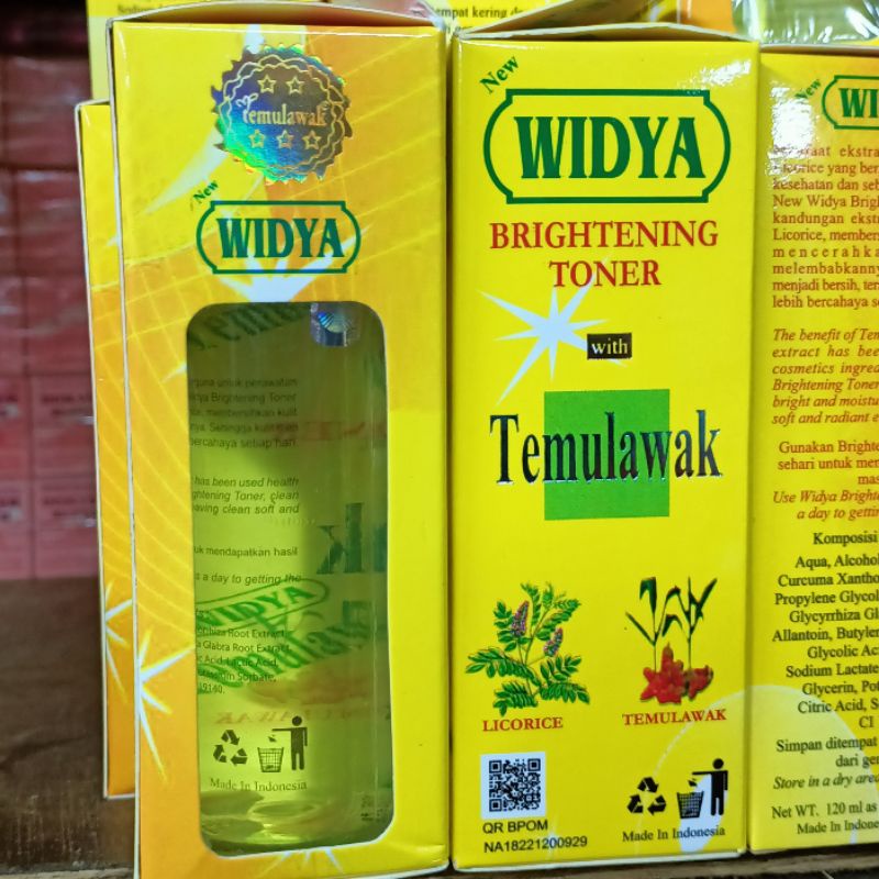 Toner Brightening Widya Temulawak BPOM Skin Care 120,ml