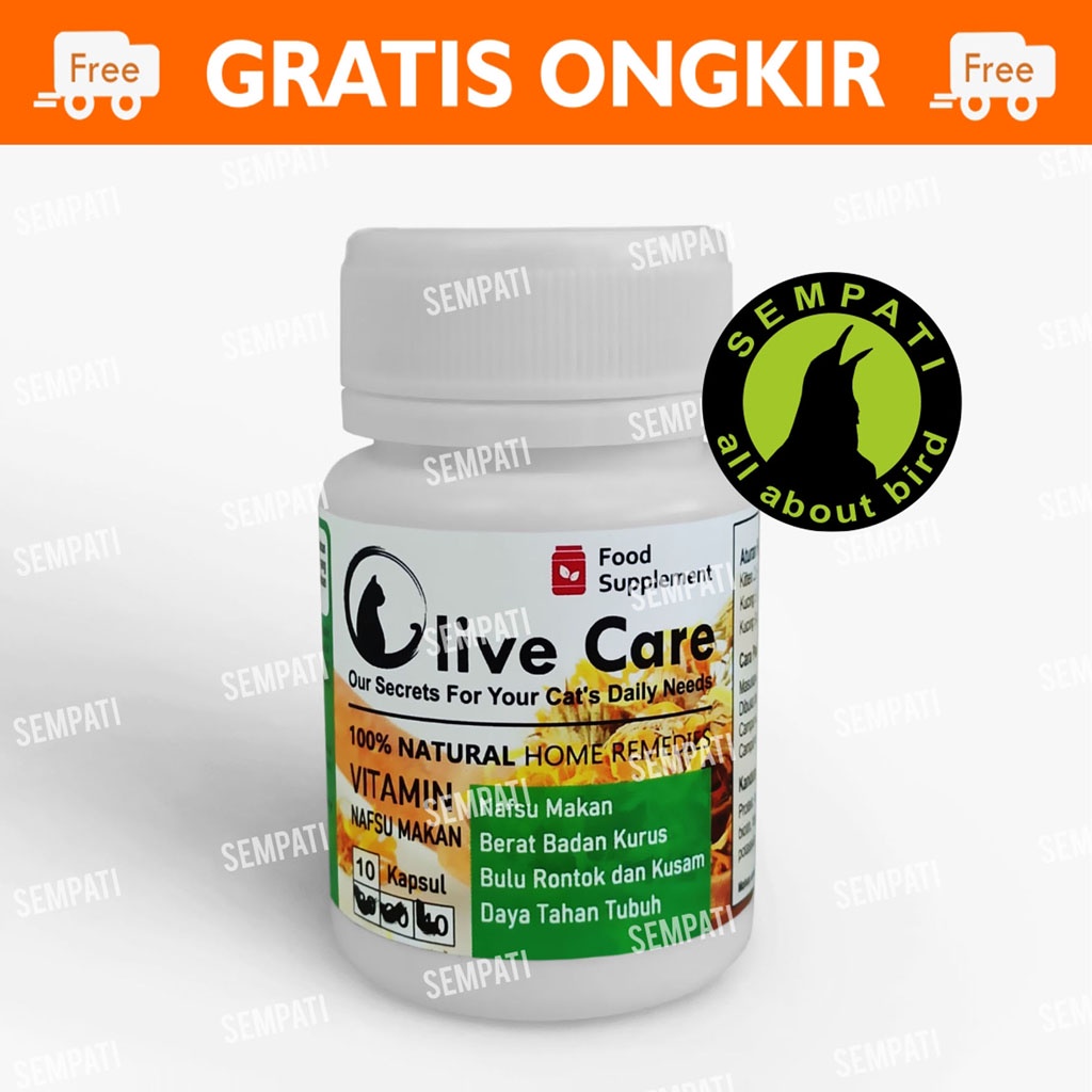 Olive Care Green Obat Penggemuk Kucing Vitamin Nafsu Makan Kucing Suplemen Import Usa Obat Kucing Kurus Lesu Sakit Penggemuk Kitten Anabul