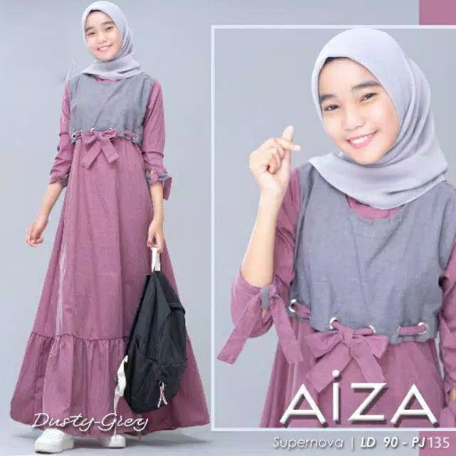 Gamis terbaru 2021 termurah / AZIA DRESS / Gamis remaja dewasa kekinian korean style