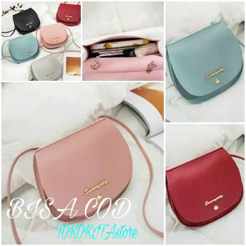 tas selempang cewe tas cewe murah tas sling bag gaya korea tas wanita korean