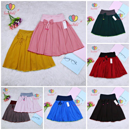 [POLOS] Rok Pita Bianca uk 6-7 Tahun / Skirt Pendek Anak Cewek Perempuan Polos Import Best Quality