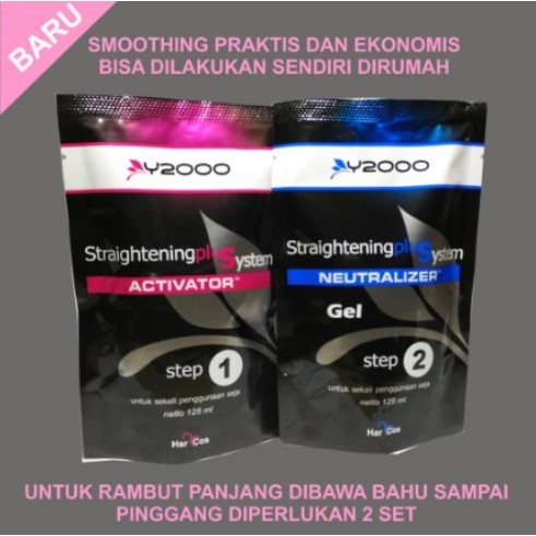 Y2000 Hair Straightening Plus System 125 mL | Paket Pelurus Rambut Y2000