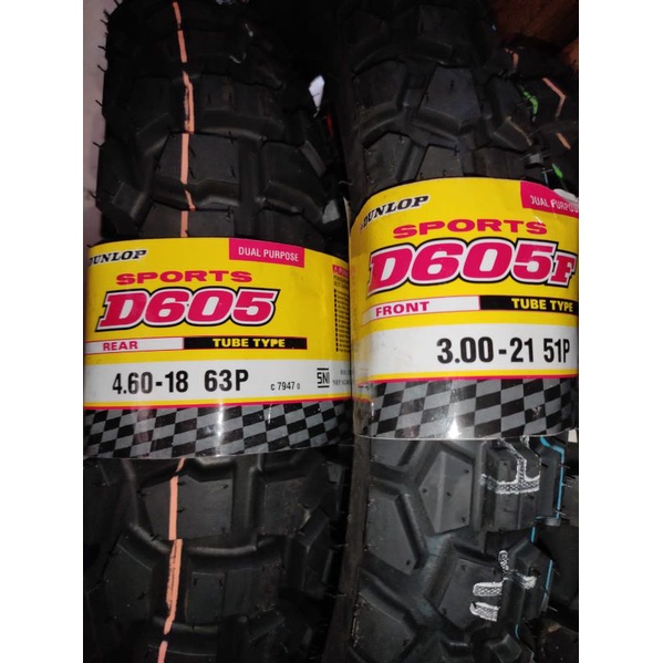[DOT 2025] Ban Dunlop D605 Dual Purpose CRF 250 Rally / CRF 150L / WR 155R / KLX 250F Original
