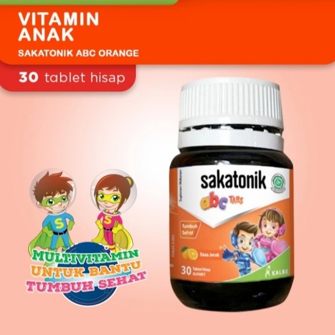 Sakatonik ABC Multivitamin Anak Orange isi 30 tablet hisap rasa JERUK