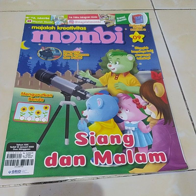 BARU majalah MOMBI 2021/2022 anak2 TK DAN SD-edisi 9, 12-1-2022