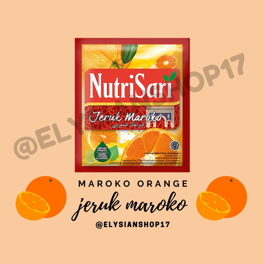 

Nutrisari Jeruk Maroko 1 Renceng (10 Sachet)