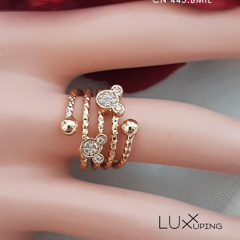 New» zf623 Cincin Ulir Dewasa Cincin Spiral Miki Tikus Mickey Mouse Cincin Murah - Luxx Xuping - CN