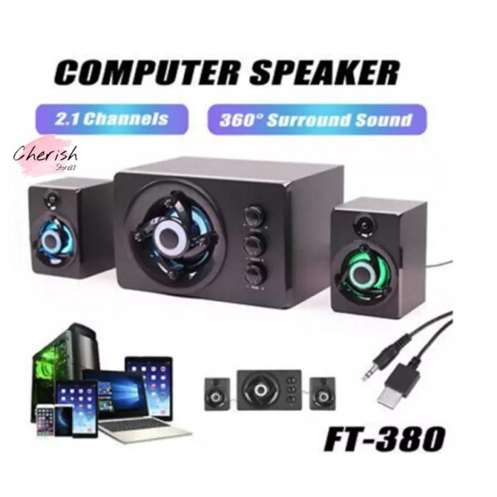 Speaker FT380 Subwoofer Speaker Komputer Laptop Hp