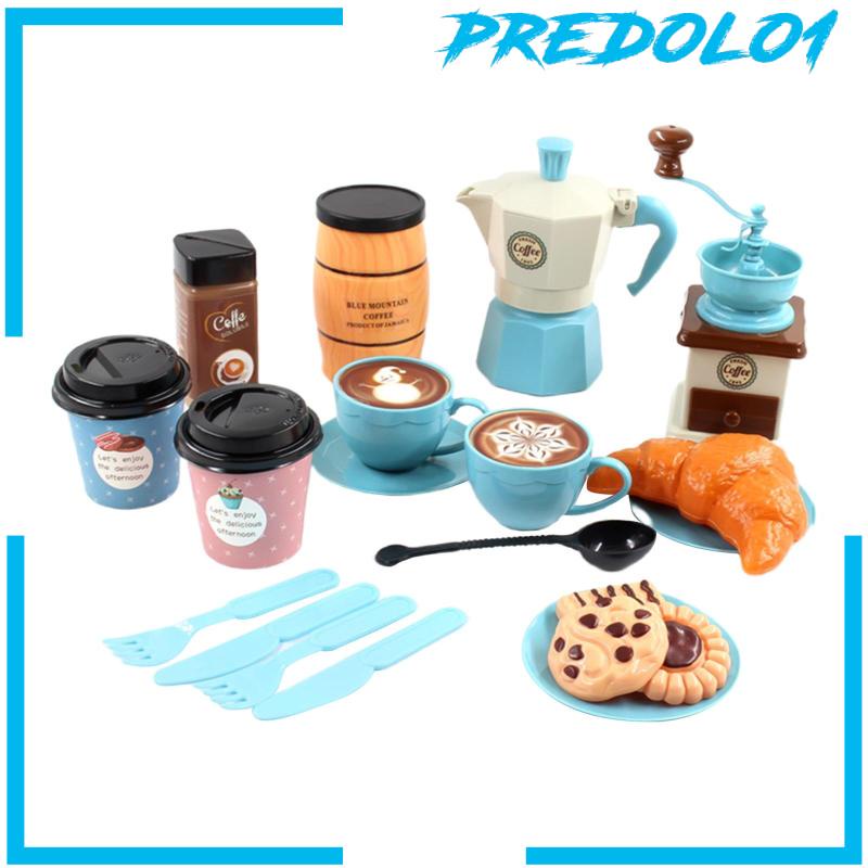 [PREDOLO1] Pretend Play Coffee Maker Gifts Pretend Play House Tea Party Set for Boys