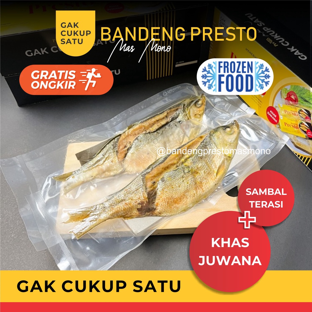 

Bandeng presto frozen juwana mas mono + sambal terasi asli //ukuran besar vacum
