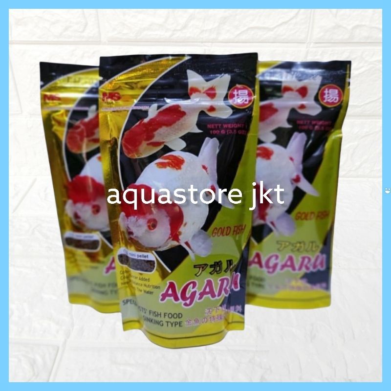 AGARU MAKANAN PELET IKAN HIAS MAS KOKI 100 GRAM FISH FOOD SINKING FLOATING