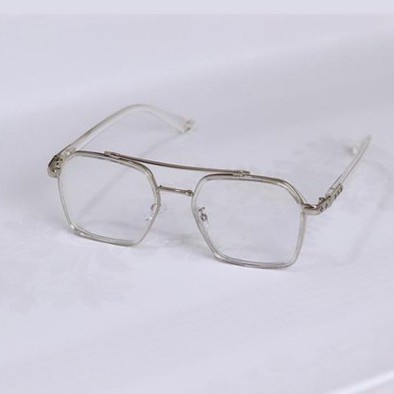 Frame Kacamata Gaya Korea Premium Anti Uv Crhome Heart