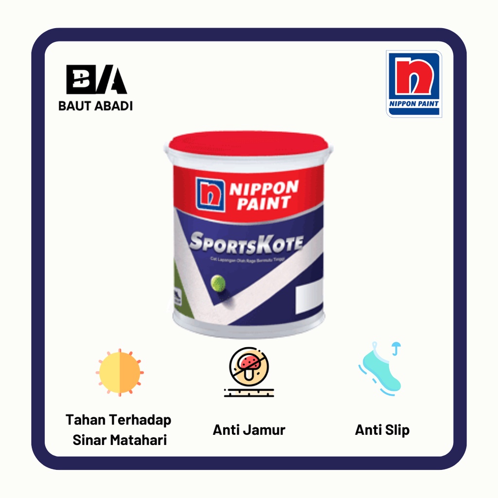 Cat Lapangan/Lantai Sporstkote Nippon Paint 5 kg