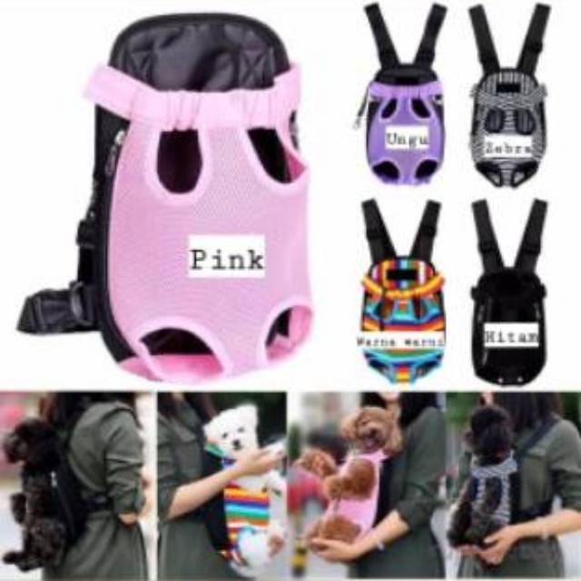 Tas Gendong Anjing Kucing&quot; XL Berat 5.5 s/d 9 kg&quot; Pet Travel Backpack