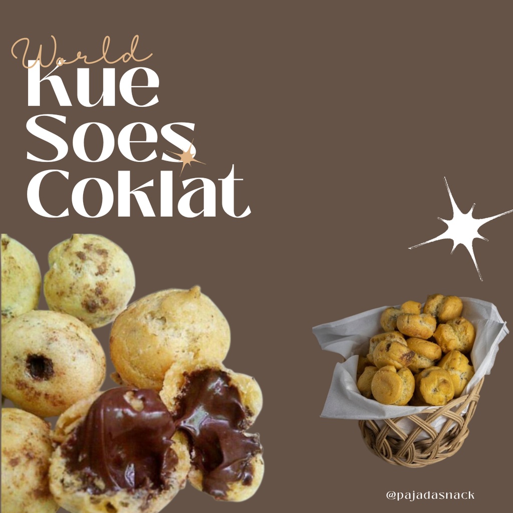 

soes coklat manis renyah 1 kg / kue kering soes coklat melted