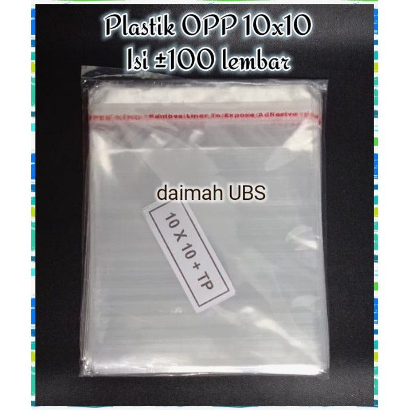 plastik OPP 10x10 cm, Plastik Seal 10x10