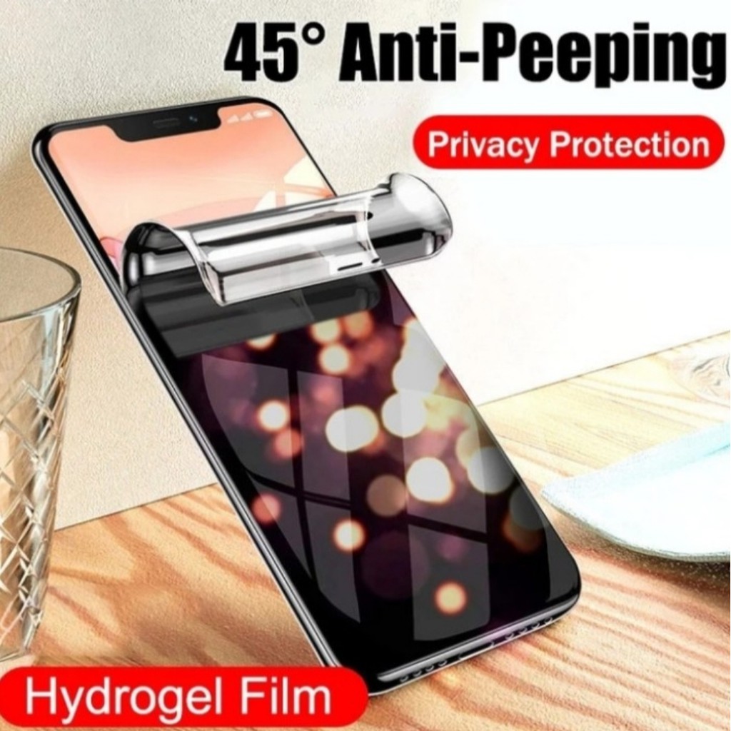 HYDROGEL Anti Spy IPHONE X XR XS MAX 11 12 13 MINI 11 12 13 14 PRO MAX 14 plus 7 8 se2 se3 se 7+ 8+ Anti Gores Screen Guard