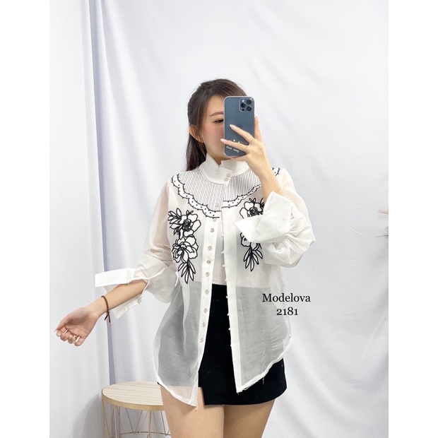 MDLV ~ BM 2181 RUSSELLIA TOP + DALAMAN TANKTOP / ATASAN LENGAN PANJANG CEWEK IMPORT / FASHION IMPORT