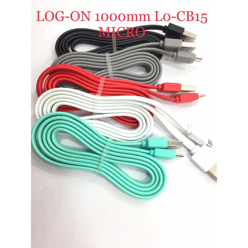 Kabel data Log On Circle Lo-CB15 &amp; LO-CB68 CAPI 2.4a micro-usb/iphone/type-c pajang 1 meter