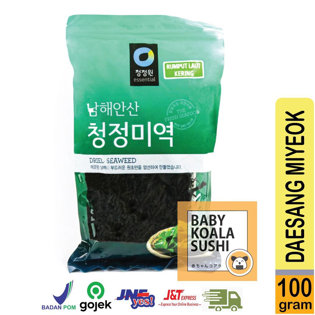 

{BISA COD} DAESANG Miyeok Dry Wakame Korea 100 g │ Rumput Laut Kering for Soup TERBATAS [Kode