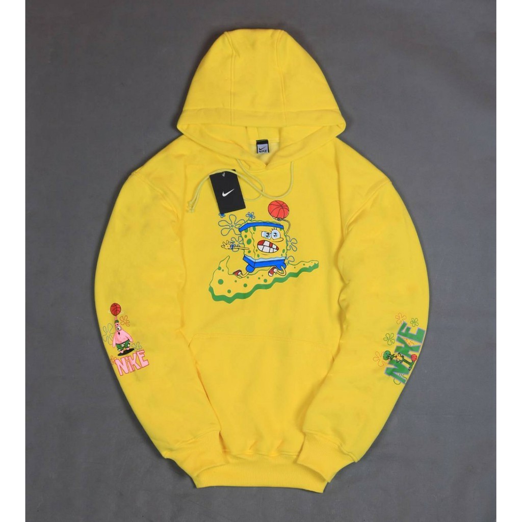 Jaket Hoodie NK X SPONGEBOB BASEBALL  – Yellow Edition Trendy Casual Unisex Good Brand Quality Styli