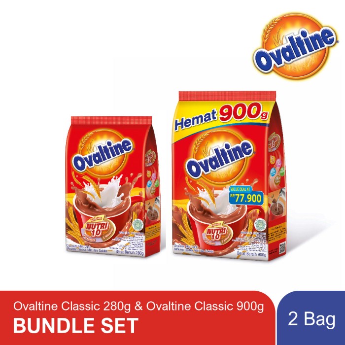 

fe20011vv Paket Bundle Ovaltine Classic 900G Dan Ovaltine Classic 280G Xa201As